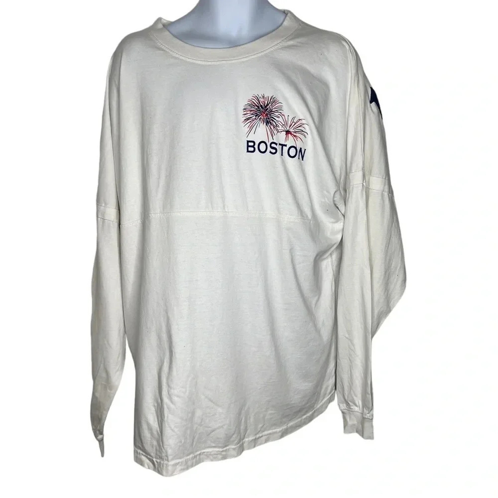 Zero Gravitee Boston America spirit jersey men’s white fireworks sz 2XL